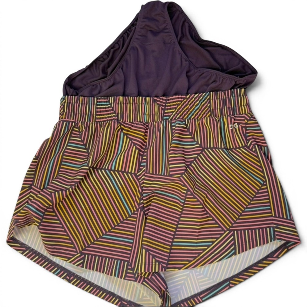 DSG Mid-Rise Stride Shorts Girls L Multicolor Geometric Activewear Running NWT - Picture 4 of 13